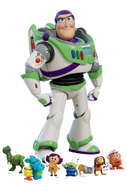Buzz Lightyear Toy Story Cardboard Cutout Disney Decoration Pack - Includes 6 Mini Cutouts