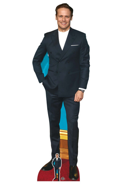 Sam Heughan Black Suit Lifesize Cardboard Cutout / Standup