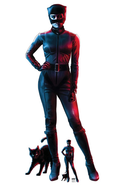 Catwoman from The Batman Red Blue Style Lifesize Cardboard Cutout