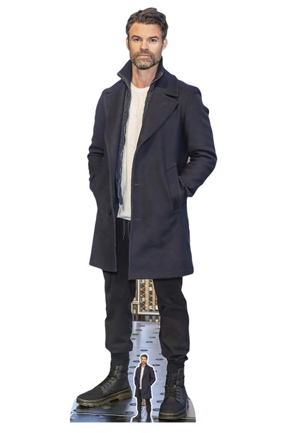 Daniel Gillies Black Coat Style Cardboard Cutout Celebrity Standup 