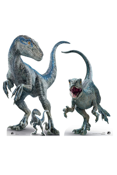 Blue and Beta Velociraptor Cardboard Cutouts Twin Pack Jurassic World Dominion