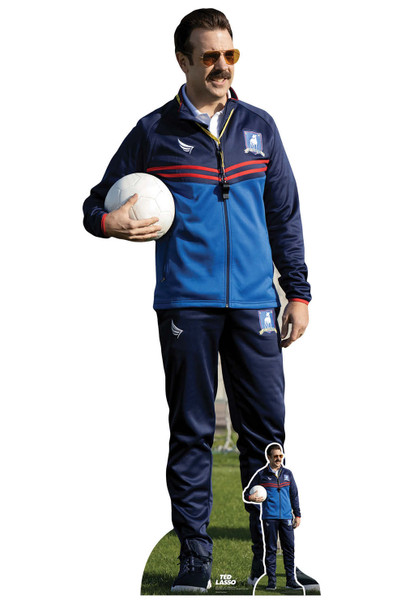 Ted Lasso Blue Tracksuit Lifesize Cardboard Cutout Jason Sudeikis Official Standee