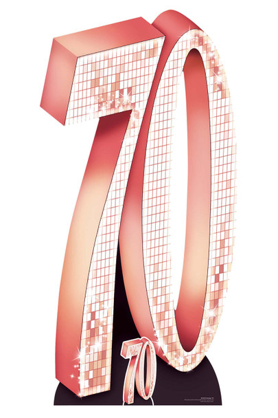 Number 70 Rose Gold Cardboard Cutout / Standee / Standup