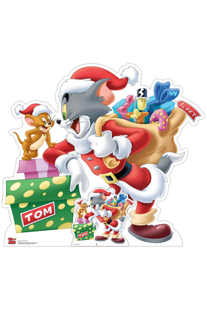 Tom en Jerry Merry Christmas kartonnen uitsnede/Standee/Standup