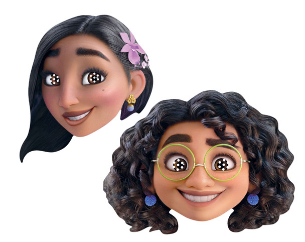 Mirabel and Isabela from Encanto 2D Card Party Masks Twin Pack Official Disney