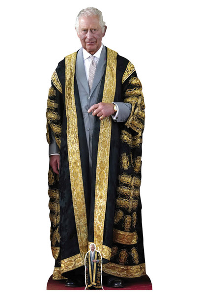 King charles iii gold robe lifesize carton découpe / standee / standup
