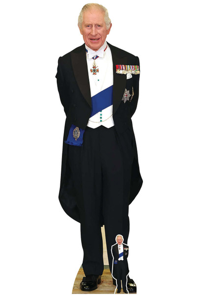 King Charles III with Medals Lifesize Cardboard Cutout / Standee / Standup