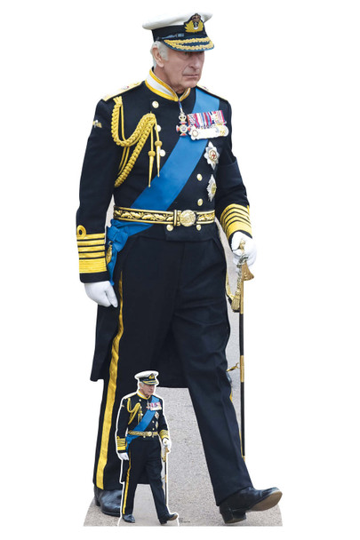 King Charles III Marching Uniform Lifesize Cardboard Cutout Royal Coronation Standee