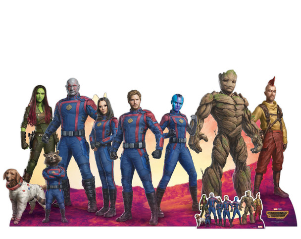 Guardians of the Galaxy Vol. 3 Group Marvel Cardboard Cutout / Standee