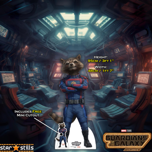 Rocket Raccoon Guardians Of The Galaxy Lifesize Cardboard Cutout