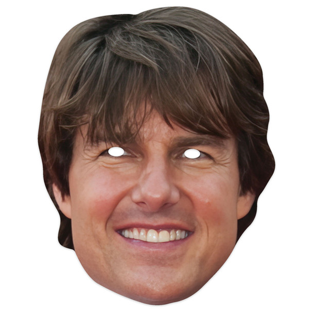 Máscara facial de fiesta de tarjeta 2d de celebridades de Tom Cruise