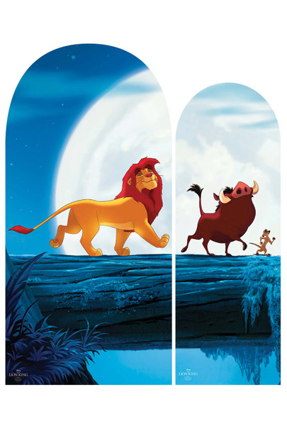 Scènes officielles de voyageur debout Disney en carton double toile de fond du Roi Lion