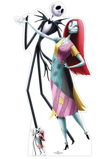 Jack und Sally tanzen „The Nightmare Before Christmas“-Pappausschnitt