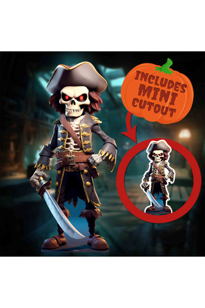 Pirate Skeleton Halloween Lifesize Cardboard Cutout / Standup