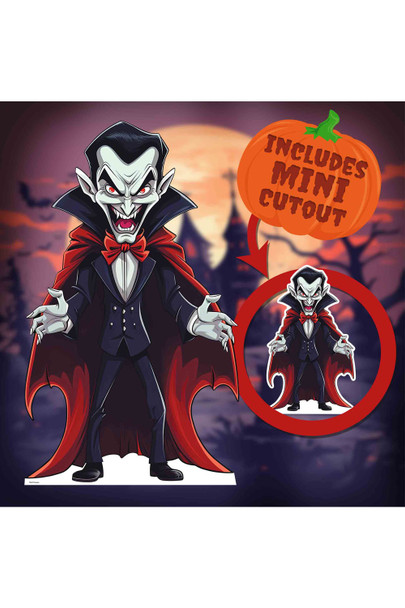 Cartoon-Vampir-Halloween-Lebensgröße-Pappausschnitt / Standup