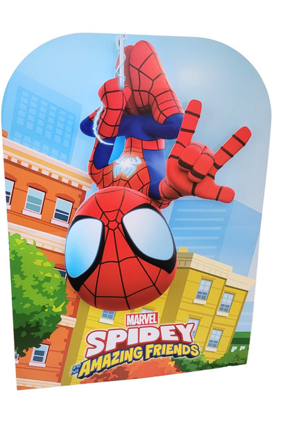 Spidey Spider-Man 3D Kartonnen Achtergrond Officiële Marvel Standee-Scène