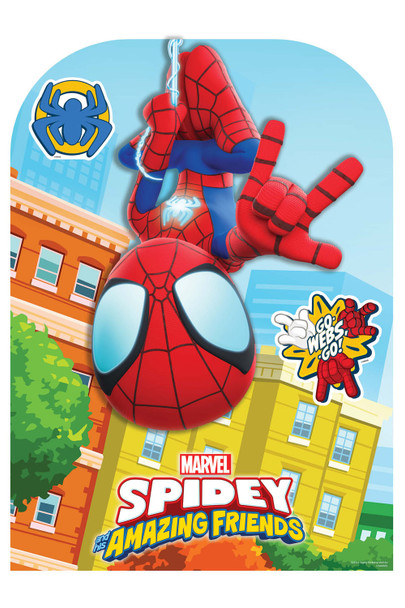 Spidey Spider-Man Kartonnen Achtergrond Officiële Marvel Standee-Scène