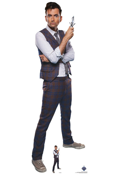 The Fourteeth Doctor Who David Tennant Waitcoat Lifesize Cardboard Cutout / Standee