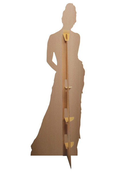 Rear of Deepika Padukone Black Dress Lifesize Cardboard Cutout / Standee