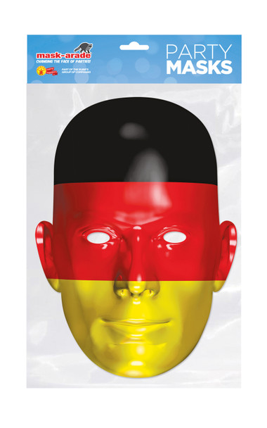 Mascarilla de fiesta con una sola tarjeta 2d de la bandera de Alemania