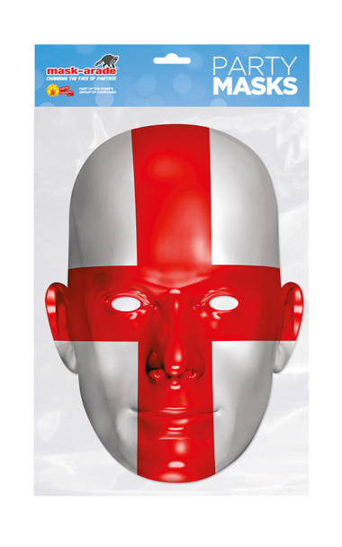 England Flag Single 2D Card Party Face Mask