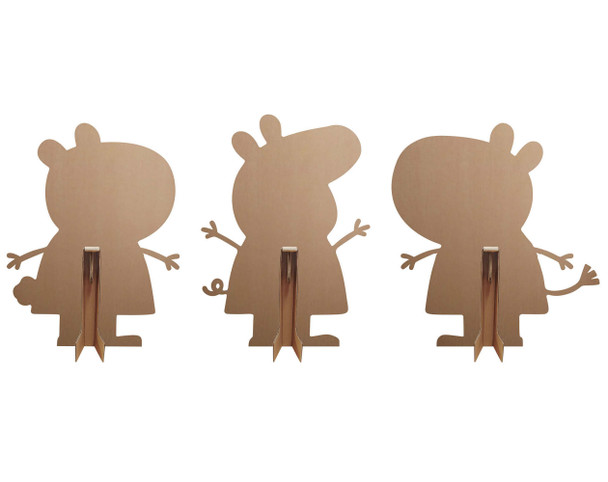 Rear of Peppa Pig, Zoe and Suzy Cardboard Cutout Multi Pack