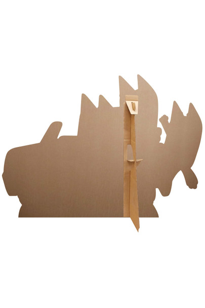 Rear of Bluey, Bingo and Muffin Driving Cardboard Cutout Official Standup / Standee