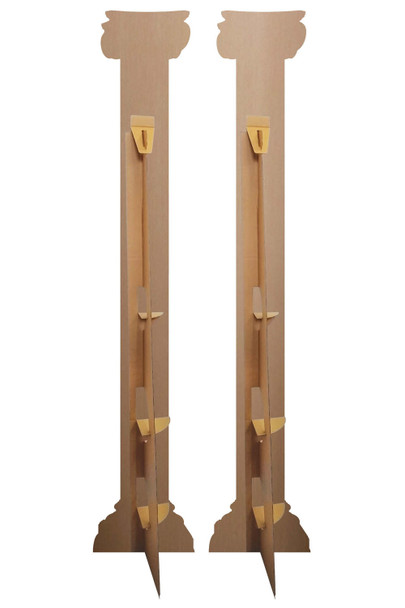 Rear of Golden Roman Pillars Cardboard Cutouts Double Pack - Set of 2 Standees