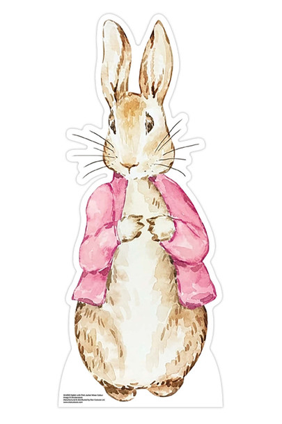 Easter Bunny Rabbit in Pink Jacket Cardboard Cutout / Standee