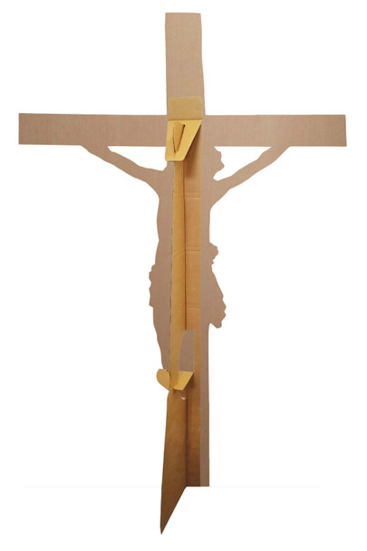 Rear of Jesus Christ Crucifix Lifesize Cardboard Cutout