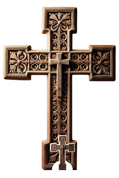 Wooden Cross Lifesize Cardboard Cutout / Standup / Standee 
