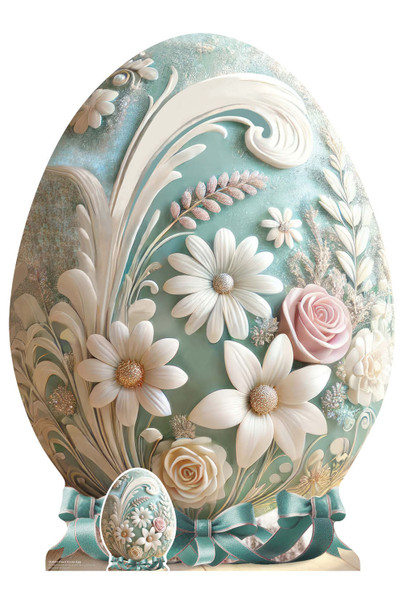 Floral Easter Egg Cardboard Cutout / Standee / Standup