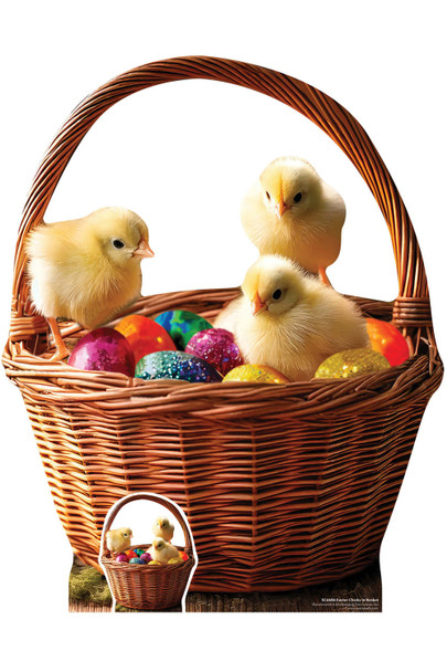 Easter Chicks in a Basket Cardboard Cutout / Standee / Standup