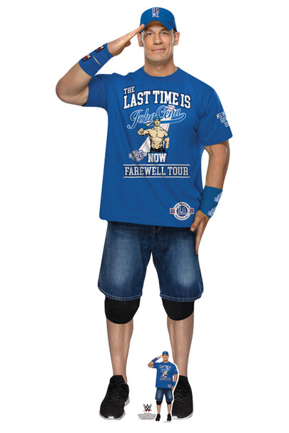 John Cena WWE Farewell Tour Lifesize Cardboard Cutout Blue T-Shirt Standee