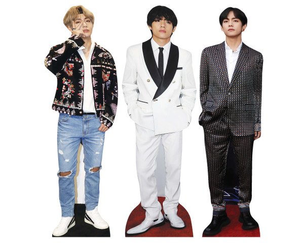 V from BTS Table Top Cardboard Cutouts Pack of 3 Mini Standees