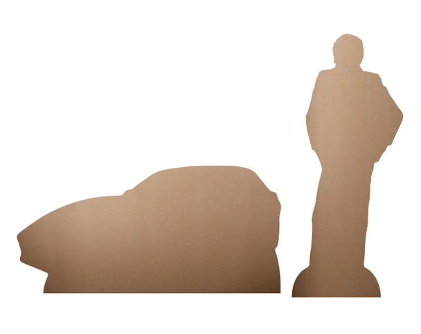 Rear of Knight Rider and KITT Table Top Cardboard Cutouts Pack of 2