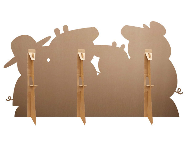 Rear of Peppa Pig Family Group Cardboard Cutout / Standee / Standup 