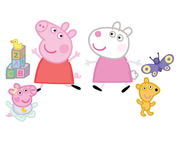 Peppa Pig, Baby Evie and Suzy Sheep Cardboard Wall Decoration Pack