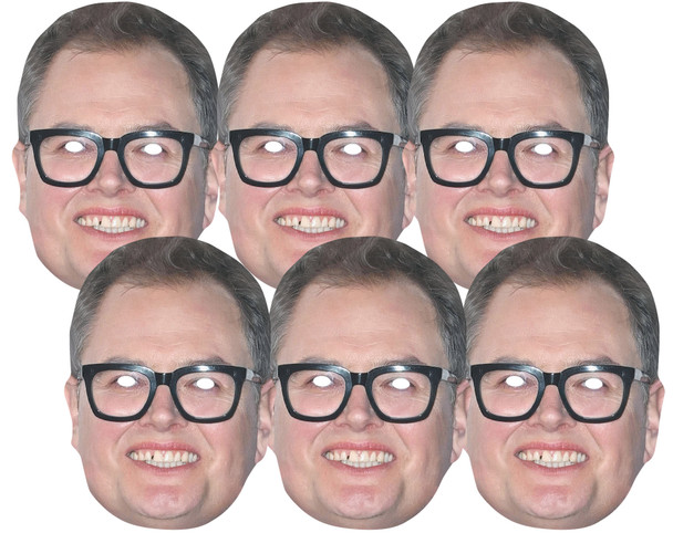 Alan Carr Celebrity 2D Card Party Face Masks Pack of 6