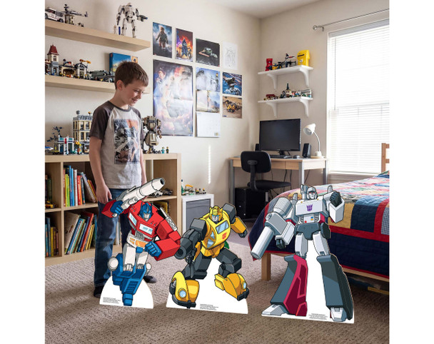 Transformers Retro Cardboard Cutout Multi Pack Party Bundle in Situ