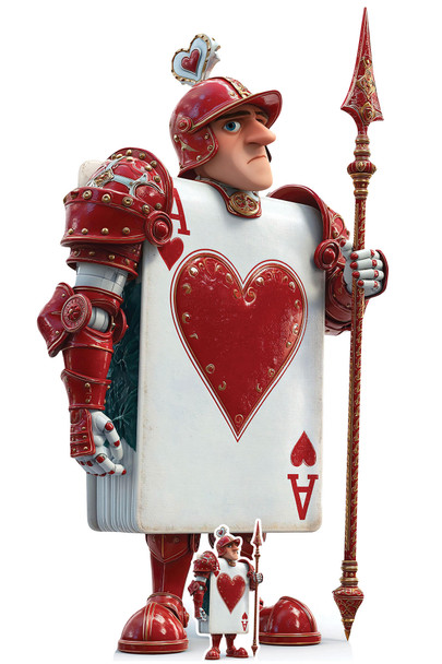 Playing card soldier cardboard cutout