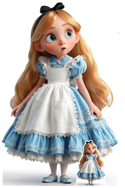 Alice cardboard cutout