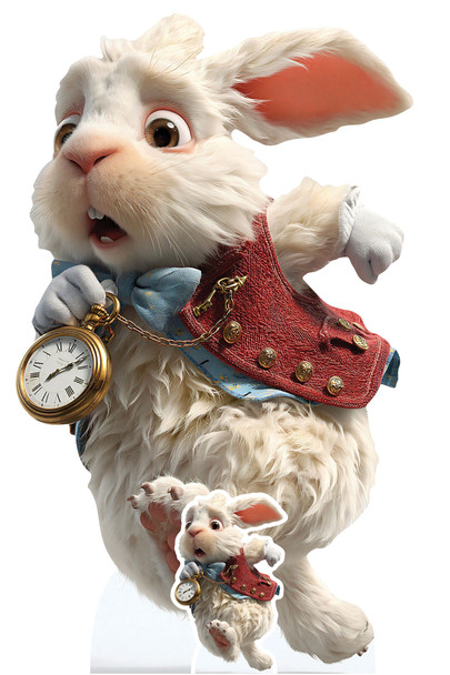 White Rabbit cardboard cutout