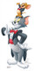 Tom und Jerry tragen Smoking-Pappausschnitt