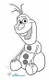 Olaf Colour In Cardboard Cutout