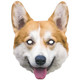 The Queen's Royal Corgi Dog Card Party Face Mask