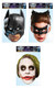 Batman Official 2D Card Face Masks Variety 3 Pack 