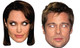 Brad Pitt & Angelina Jolie Card Party Face Masks