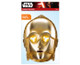 C-3PO Star Wars 2D Card Party Face Mask