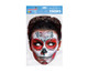 Day of the Dead Red Zombie Female Single 2D Card Party Face Mask